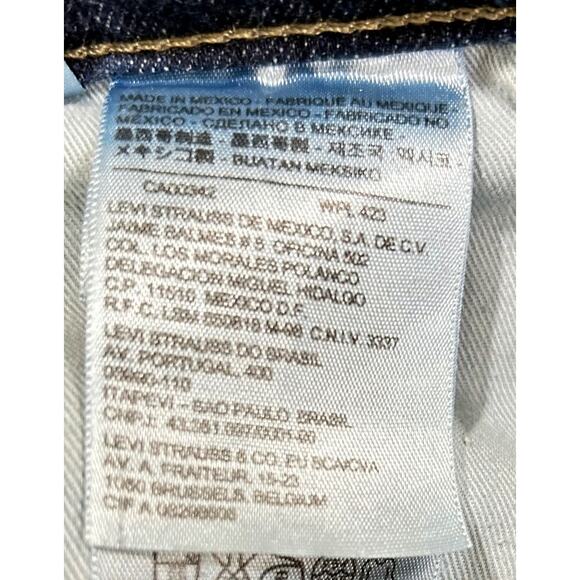 Levi's Mens 10717 Dark Wash Adjustable Waist Straight Leg Jeans 32 x 29 - Picture 6 of 8